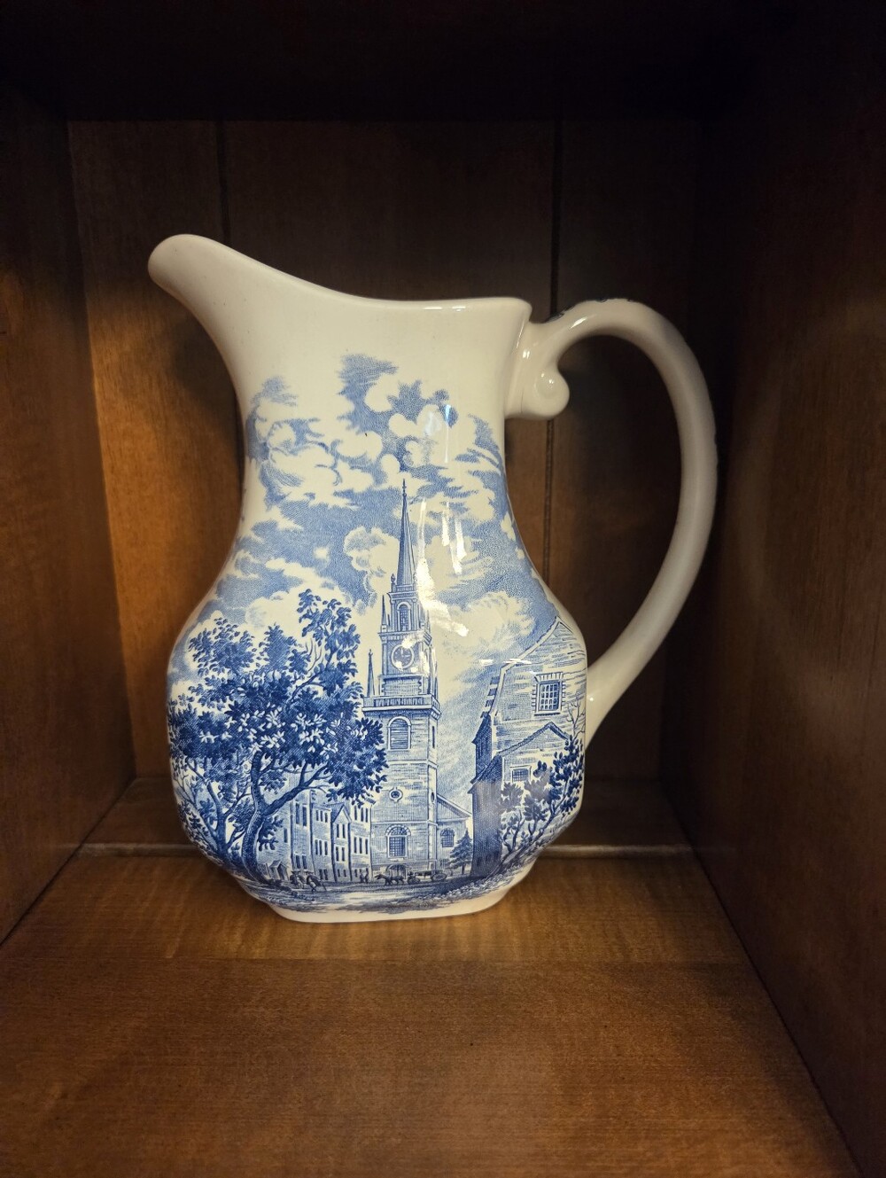 Liberty Blue Pitcher Old North Church